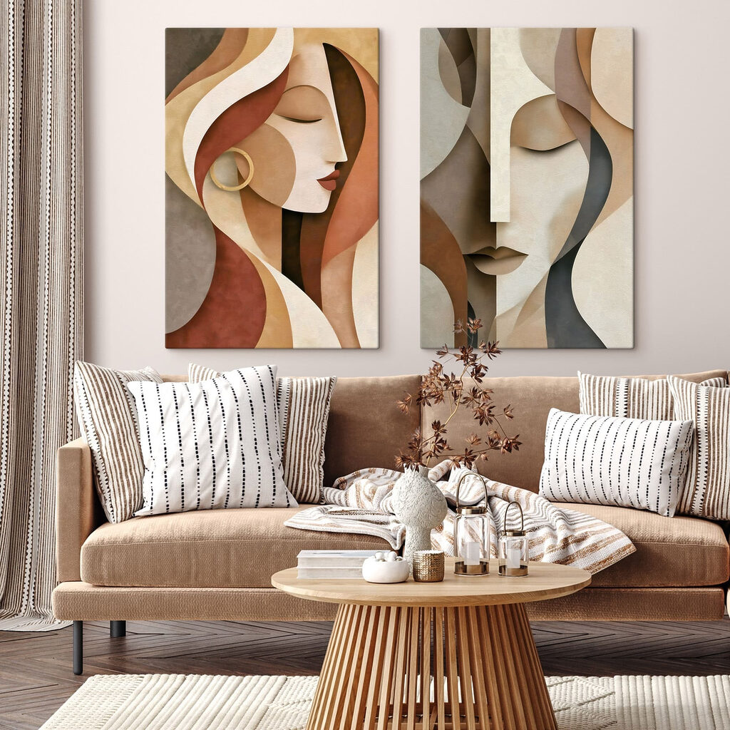 Profils aux courbes douces dans un intérieur