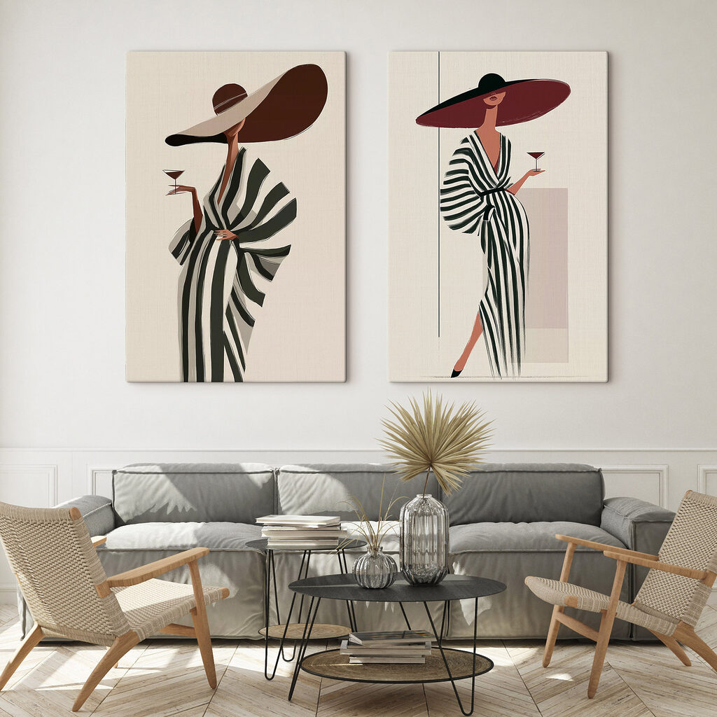 Un chapeau plein d’allure dans un intérieur