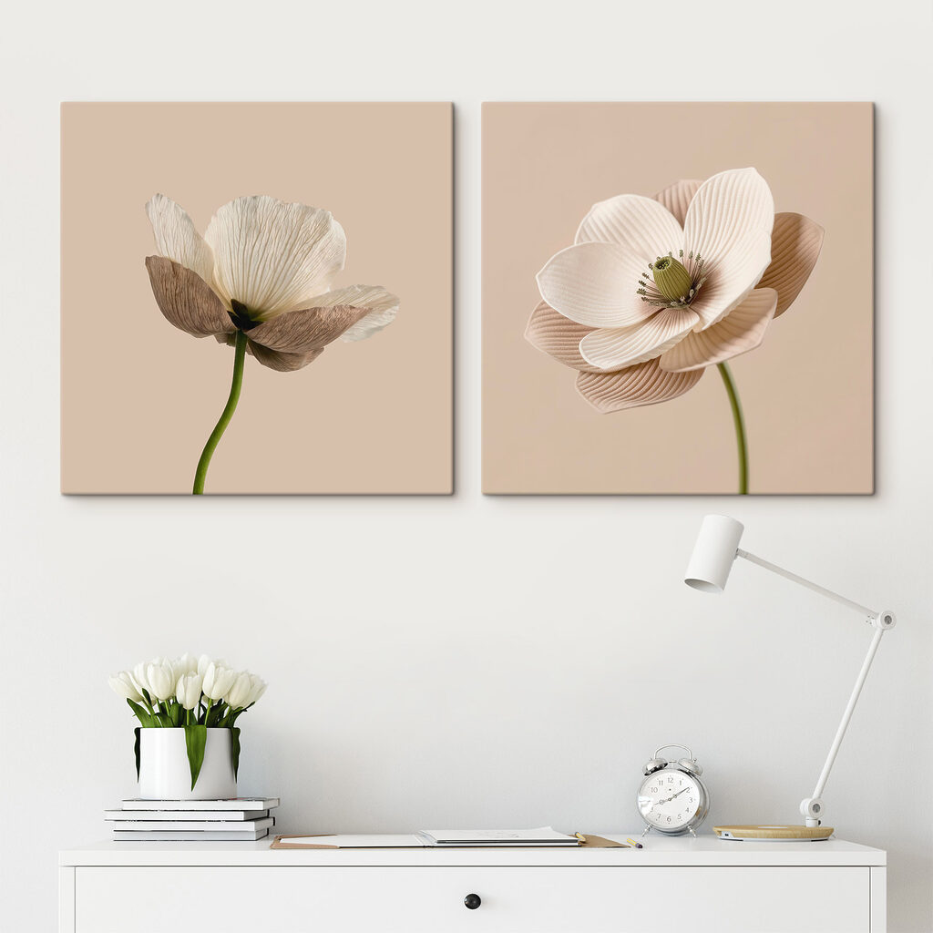 Fleurs aux tiges fines dans un intérieur