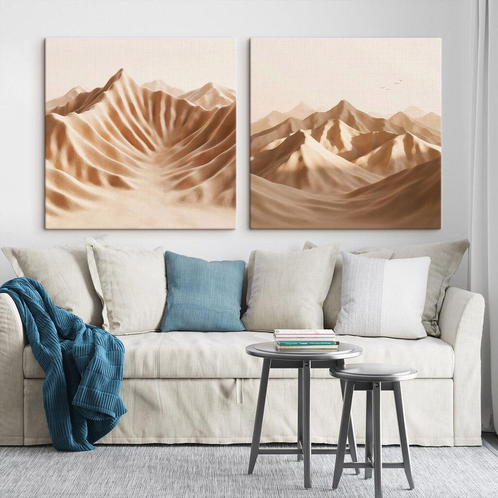 Paysage de plis dans un intérieur