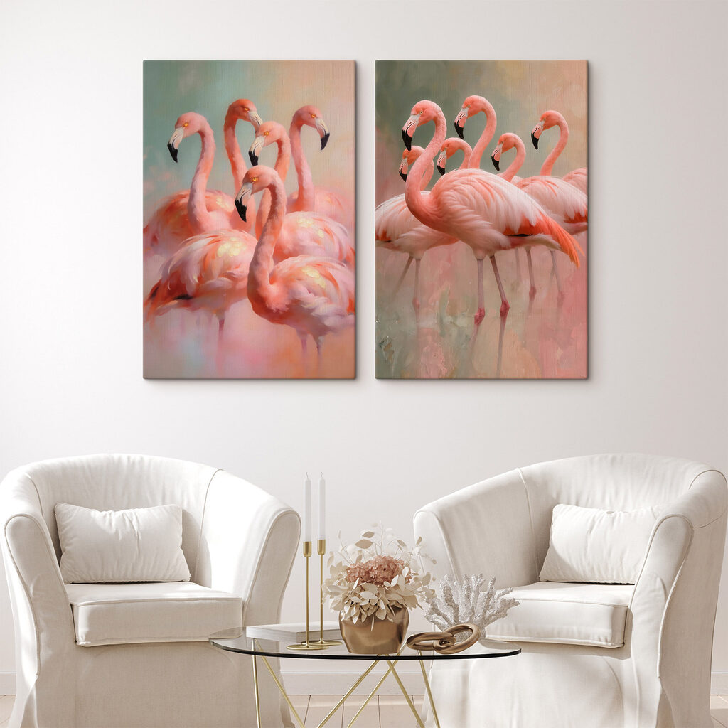 Flamants roses réunis — intérieur 1