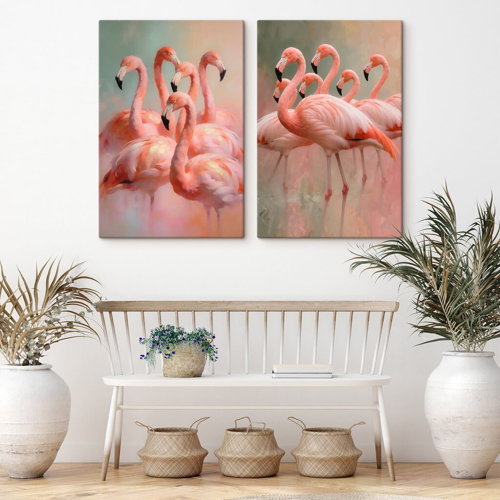Flamants roses réunis — intérieur 2