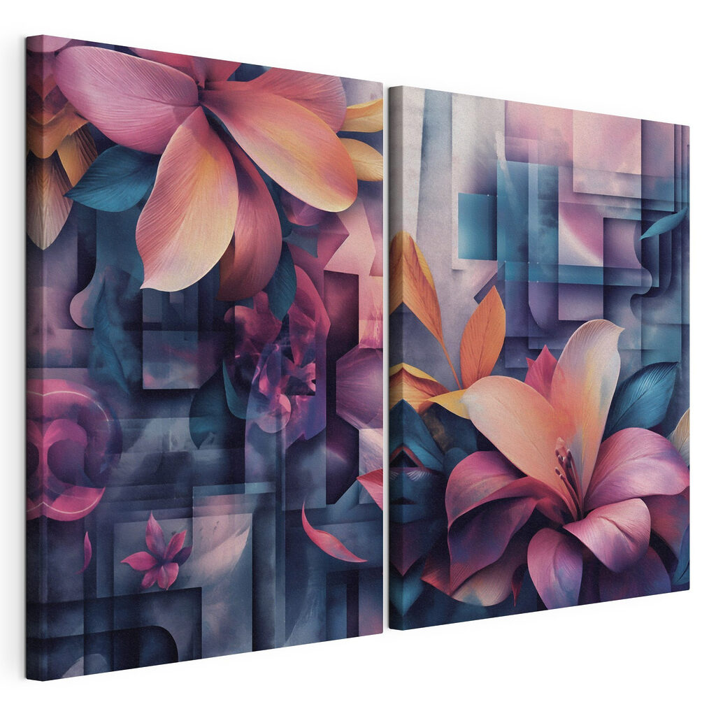 Fleurs parmi la mosaïque — vue du produit