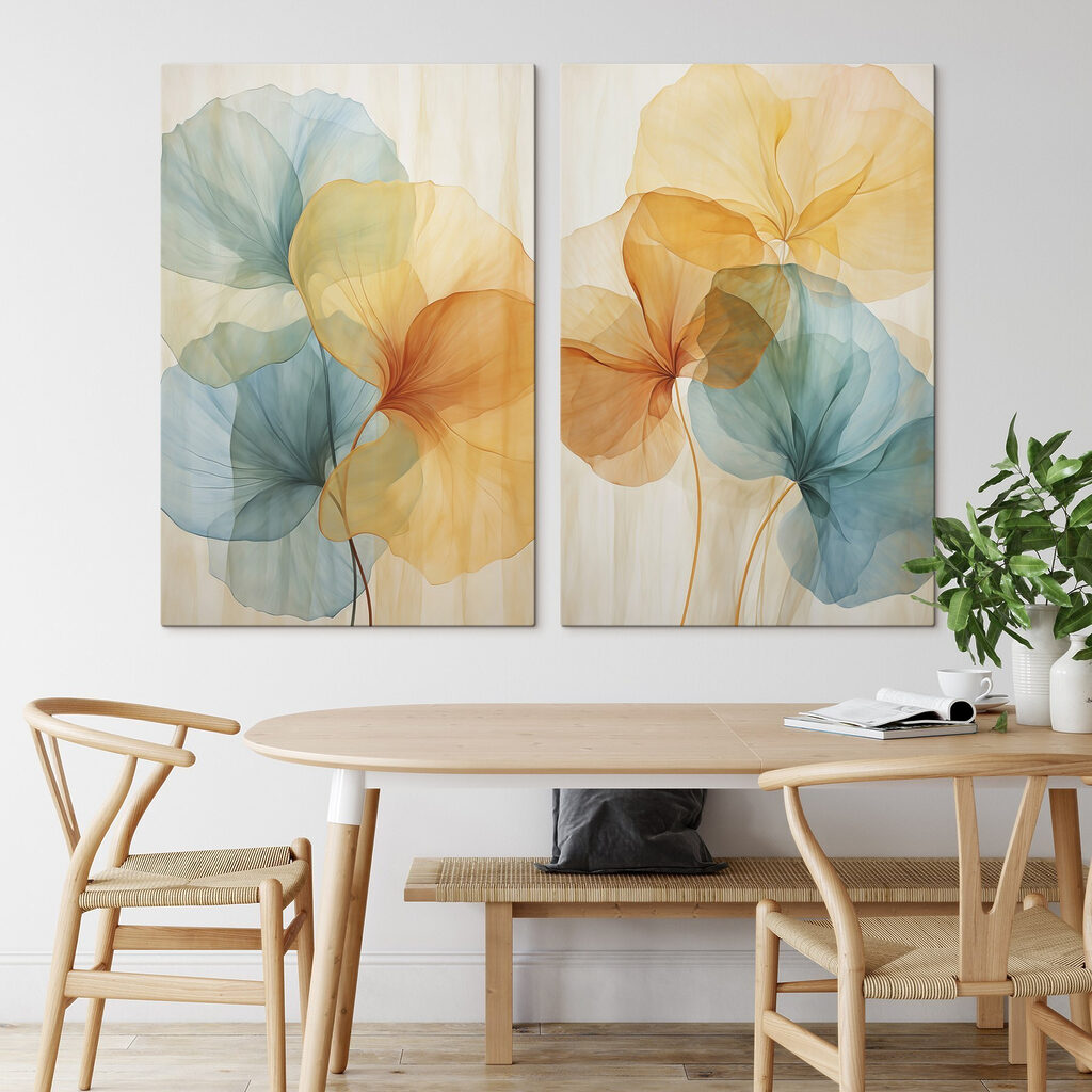 Floraison translucide dans un intérieur
