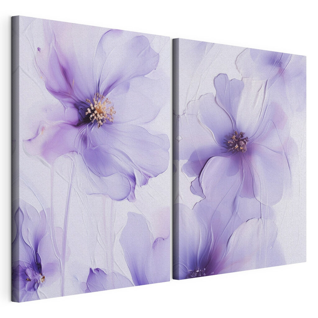 Fleurs lilas sur blanc — vue du produit