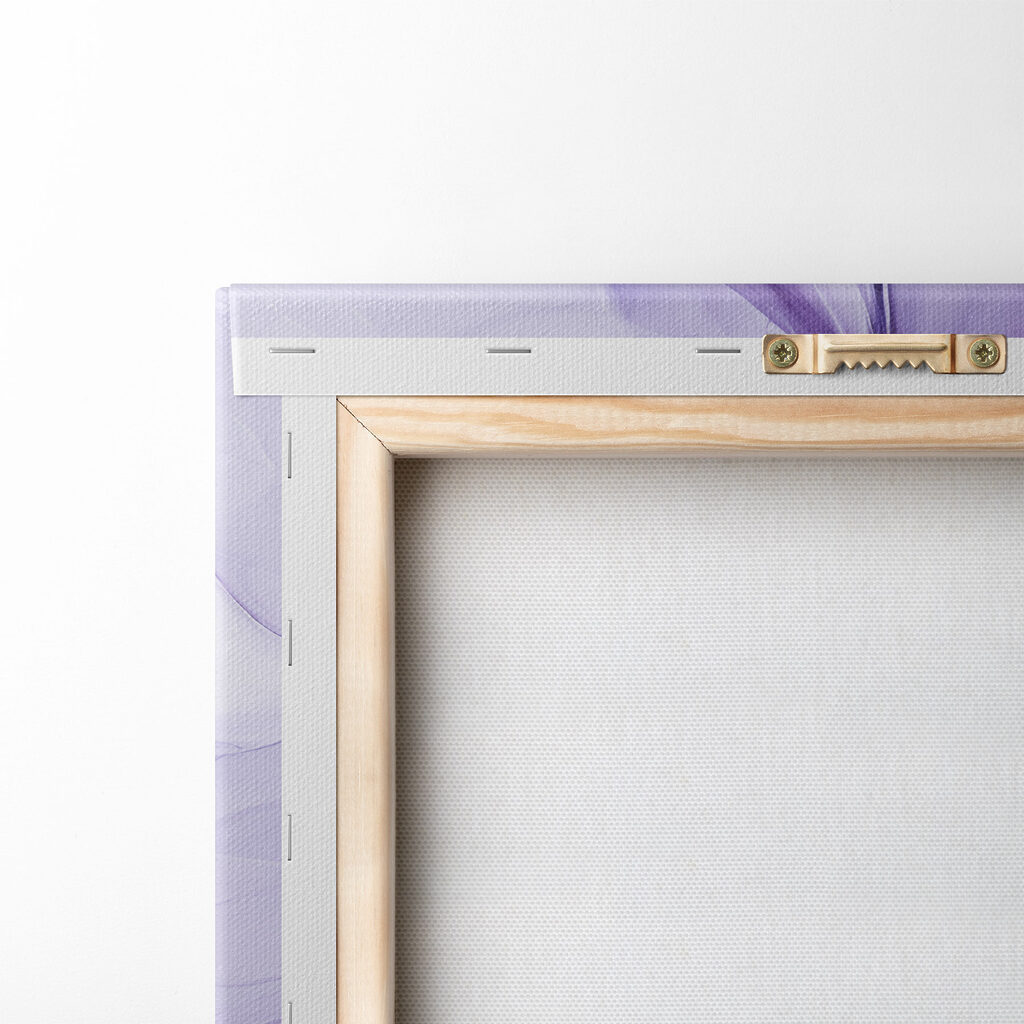 Fleurs lilas sur blanc — dos