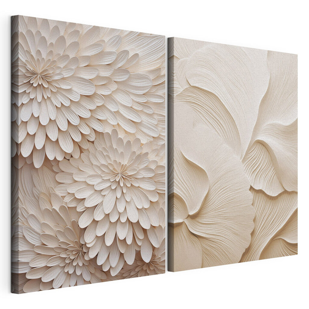 Collage de fleurs blanches — vue du produit