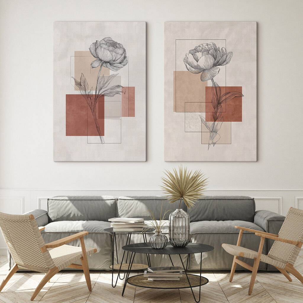 Fleurs dessinées sur aplats — intérieur 1