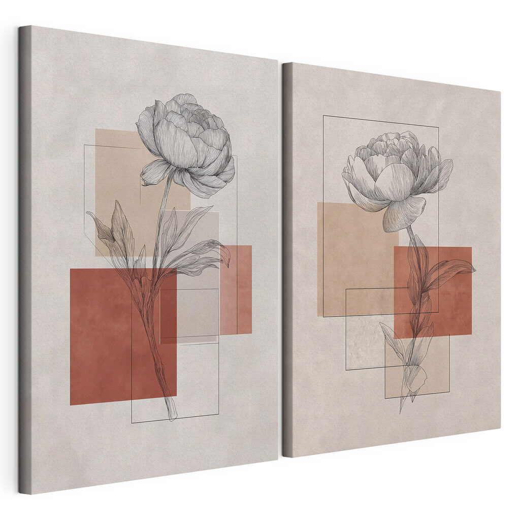 Fleurs dessinées sur aplats — vue du produit