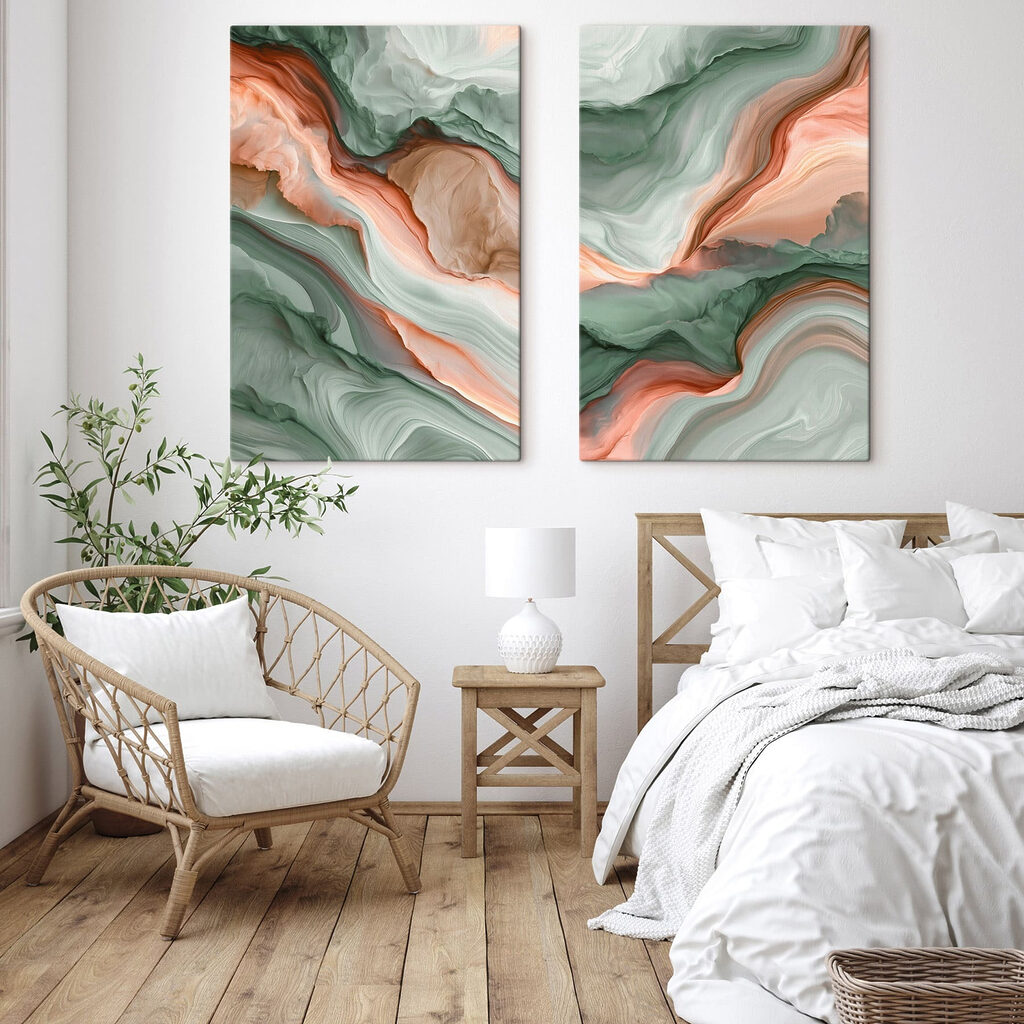 Vagues vertes et corail — intérieur 2