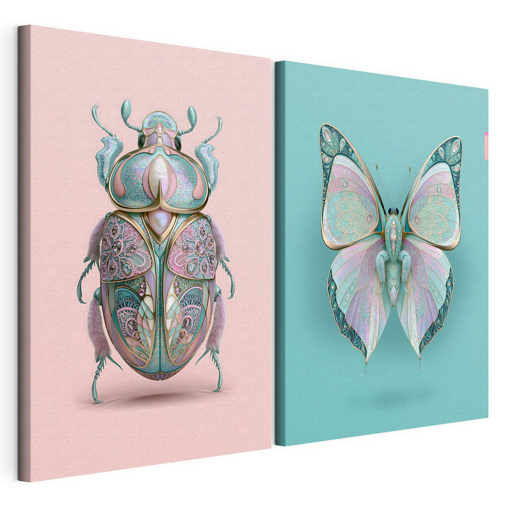 Scarabée et papillon — vue du produit