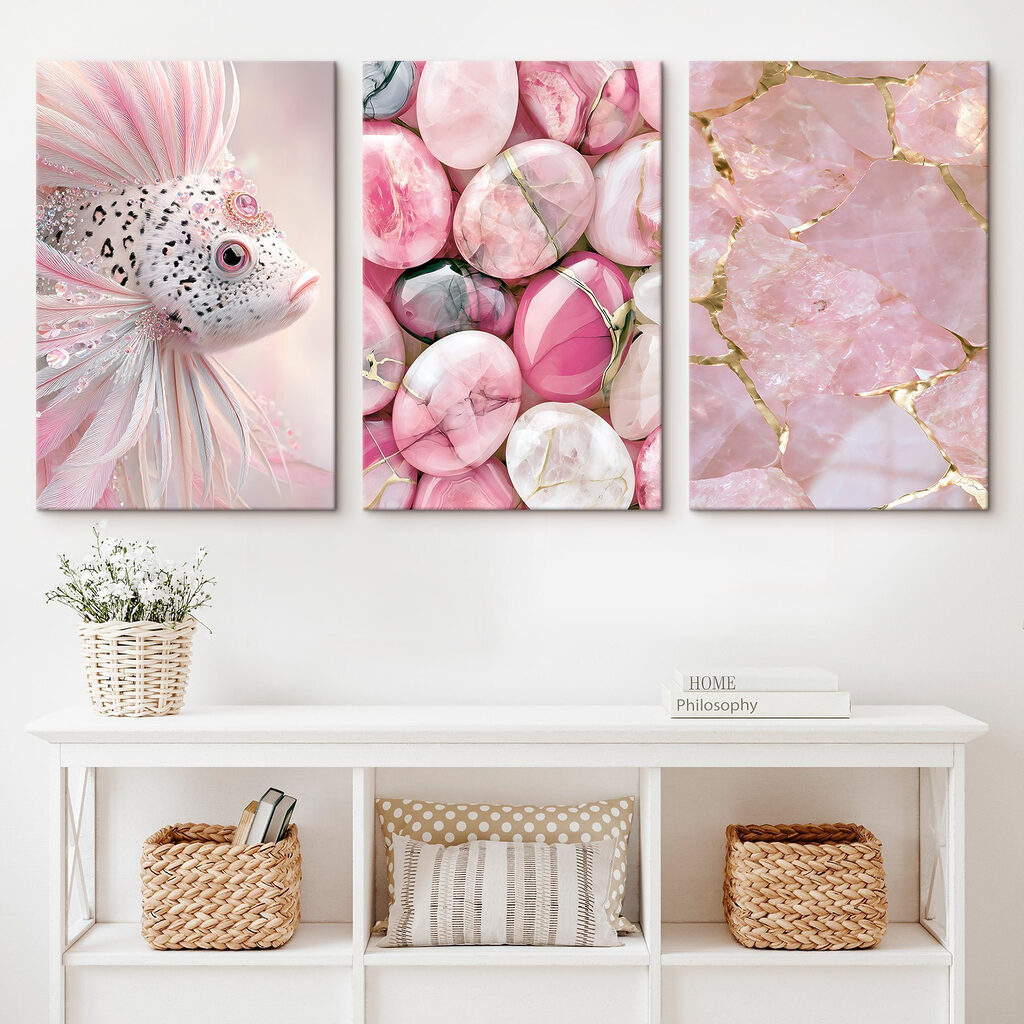 Poisson et pierres roses — intérieur 1