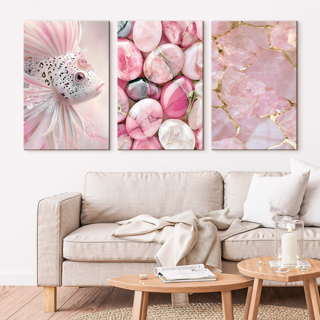 Poisson et pierres roses — intérieur 2