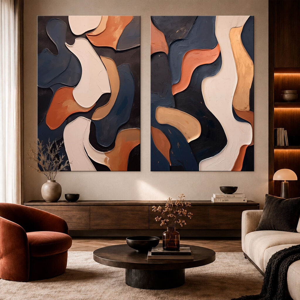 Formes qui serpentent dans un intérieur