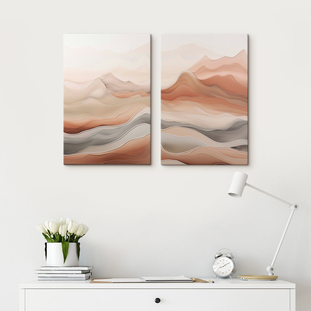 Dunes en couches douces dans un intérieur