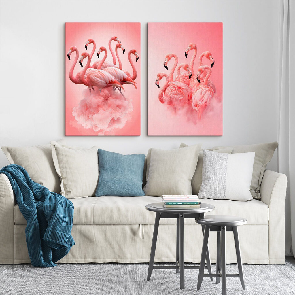 Flamants dans les nuages — intérieur 2