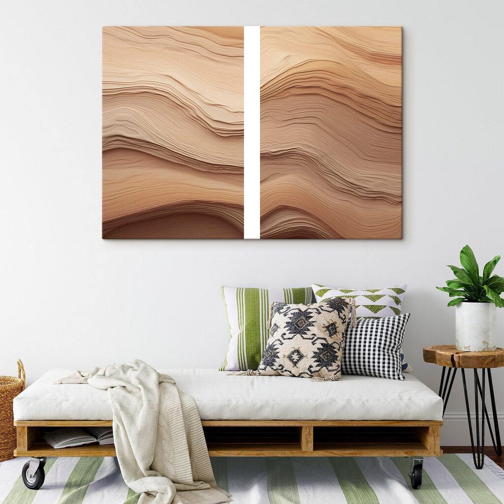 Strates de sable fin dans un intérieur
