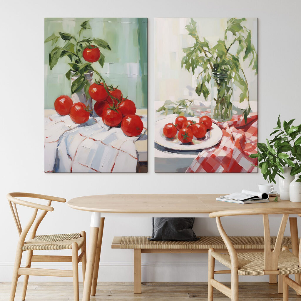 Tomates à la fenêtre dans un intérieur