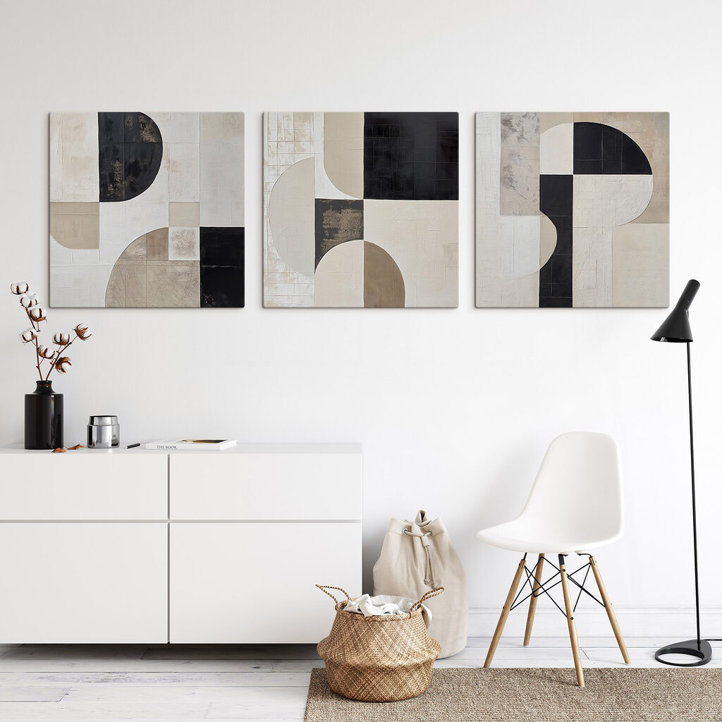 Jeu de demi-cercles dans un intérieur