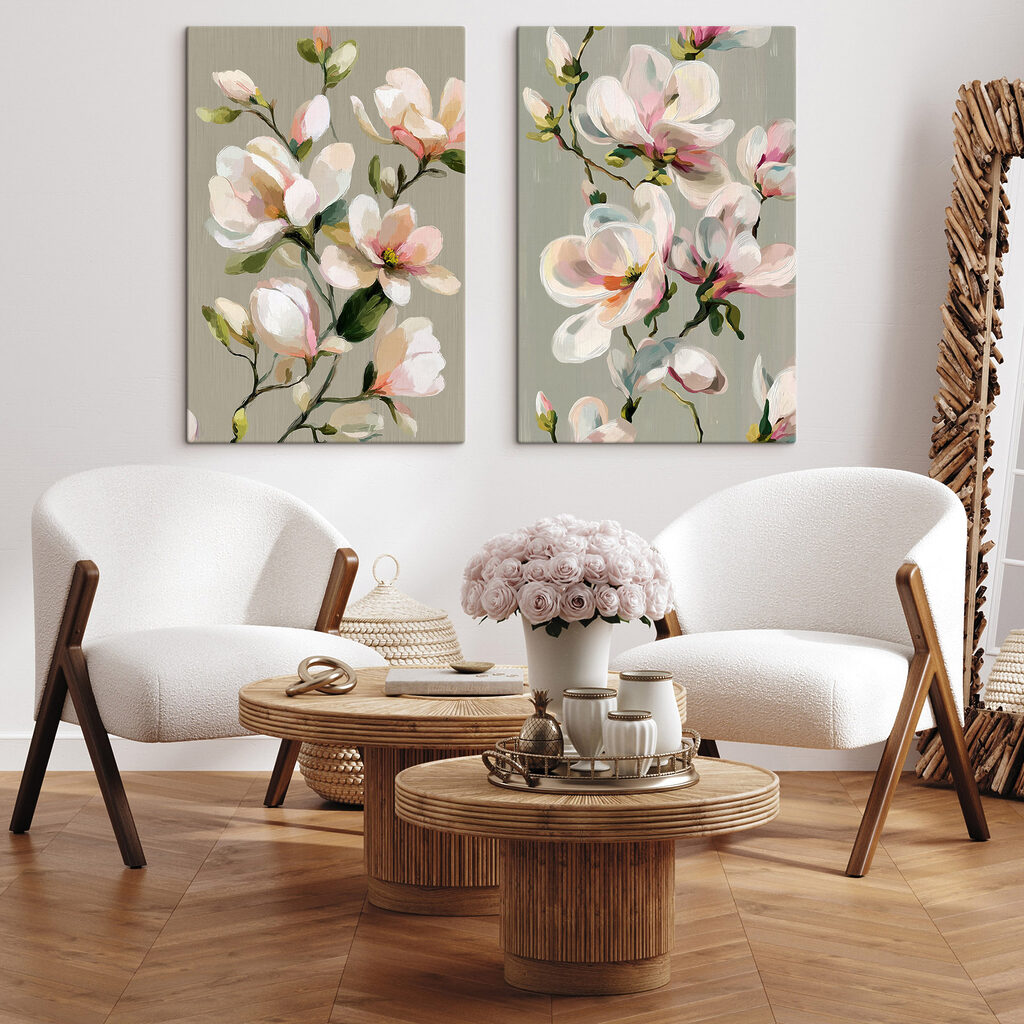 Magnolia en touches libres dans un intérieur