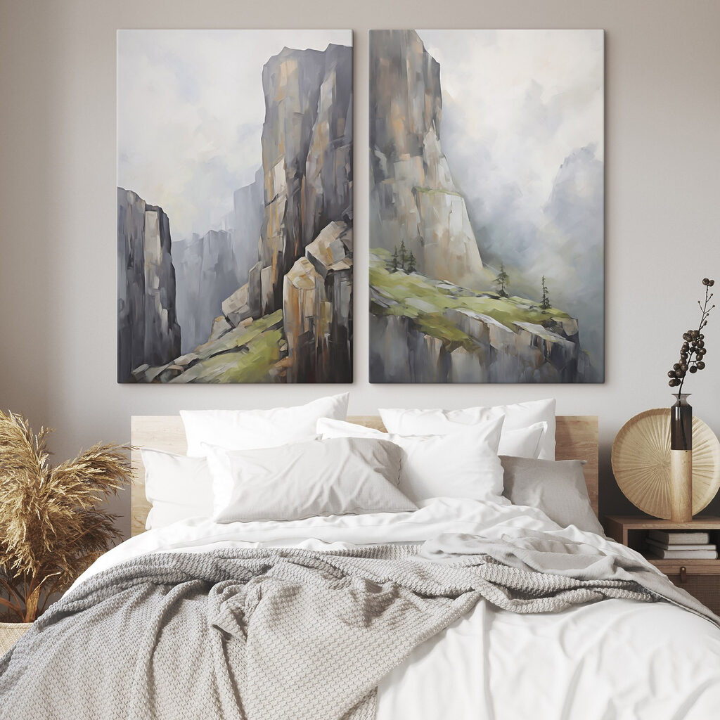 Sentier entre les falaises dans un intérieur