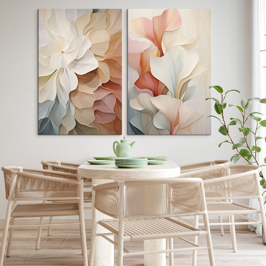 Doux flot de pétales dans un intérieur