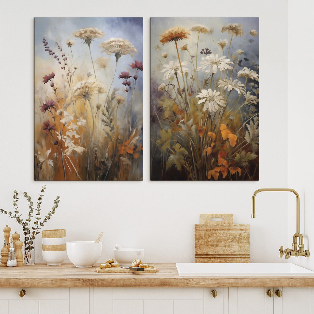 Prairie fleurie d’été dans un intérieur