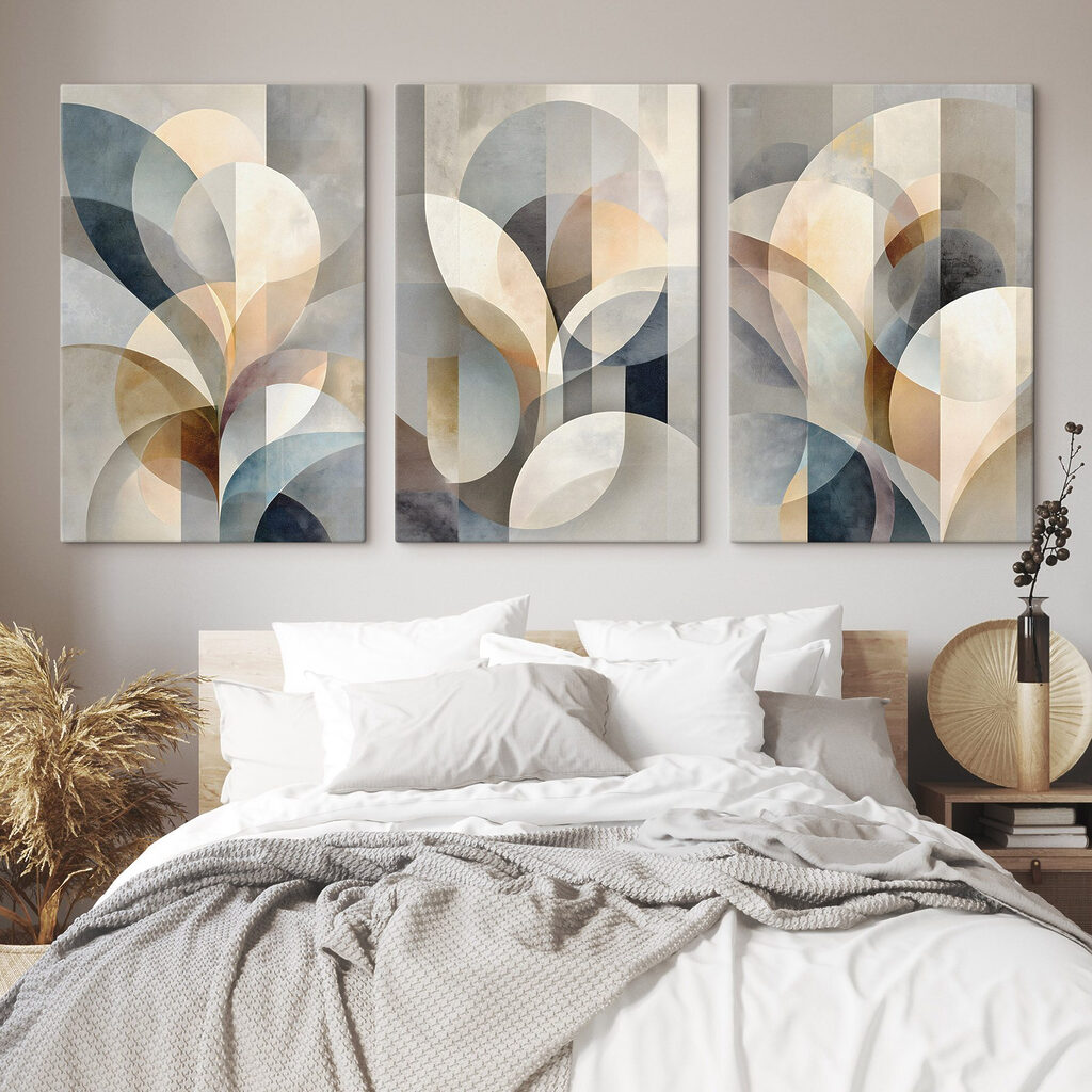 Demi-cercles superposés dans un intérieur