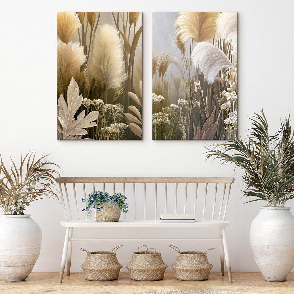 Prairie à contre-jour dans un intérieur