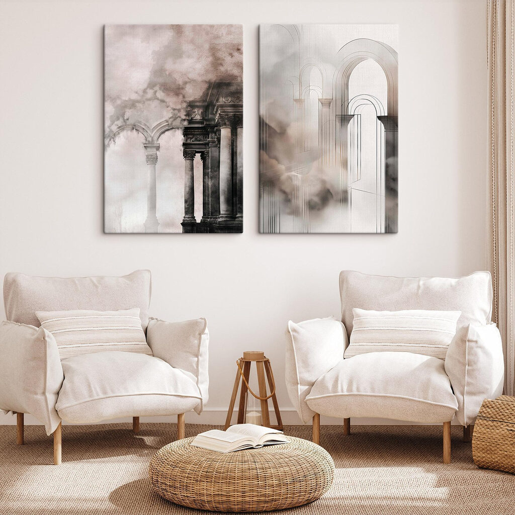 Arches dans les nuages dans un intérieur