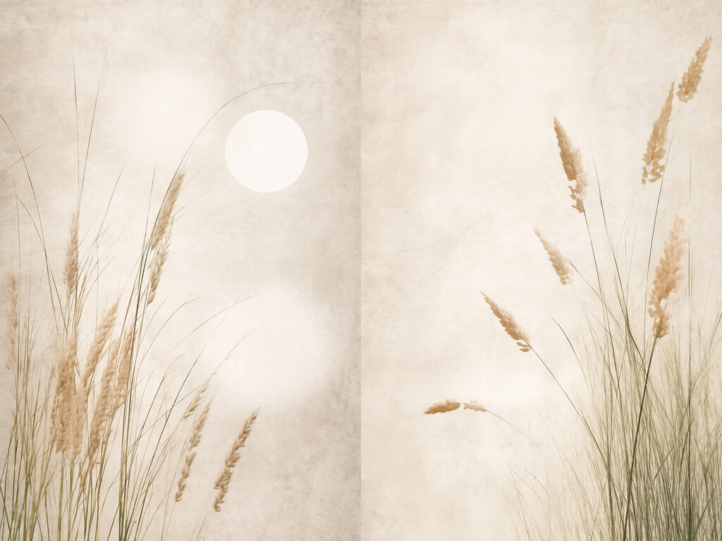 Herbes au soleil pâle — motif complet