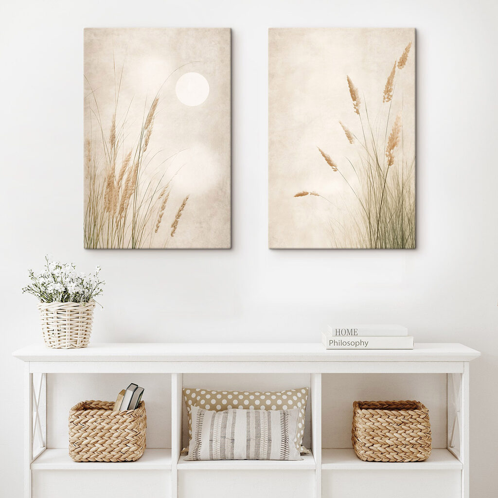Herbes au soleil pâle dans un intérieur