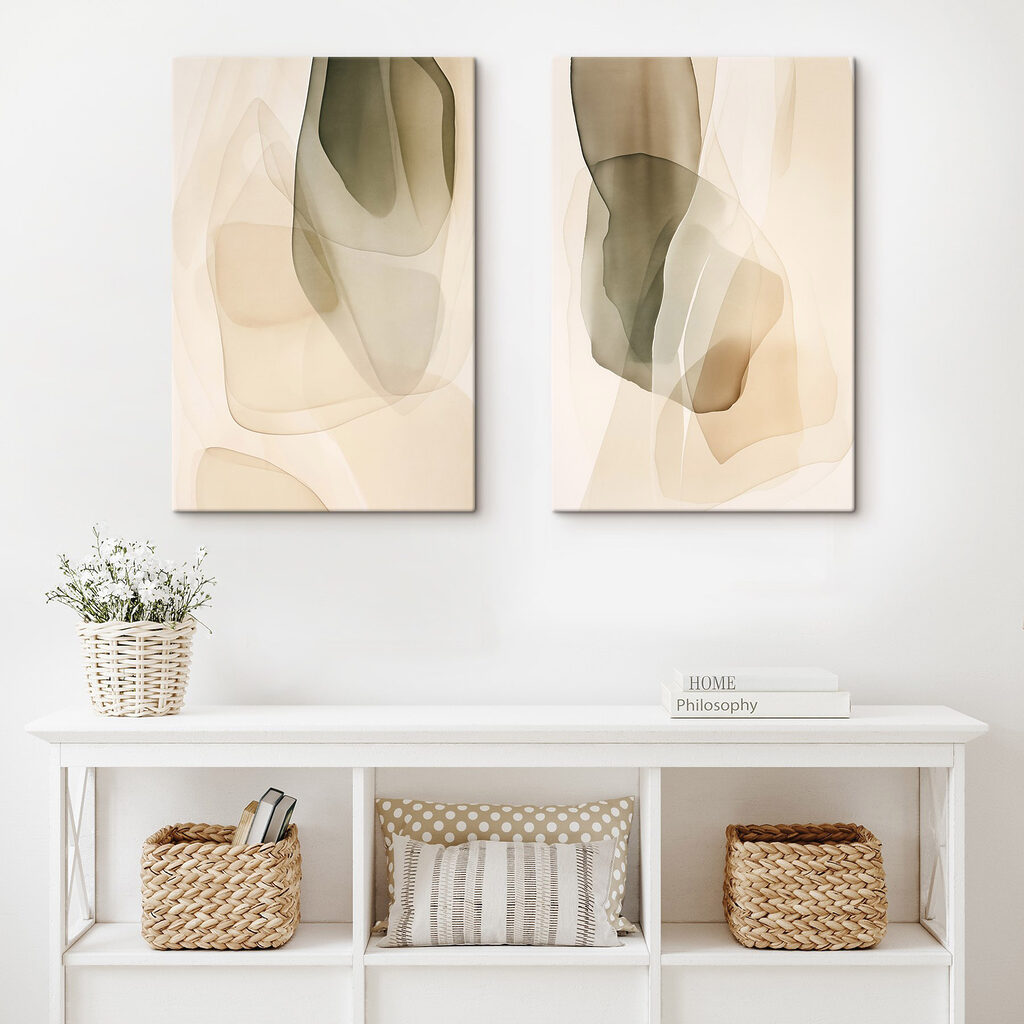 Transparences vert sauge dans un intérieur
