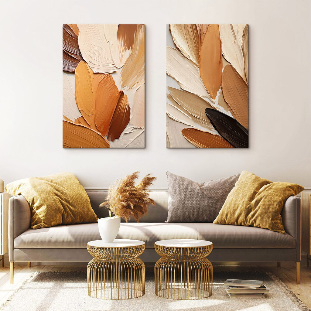 Ocre en larges touches dans un intérieur