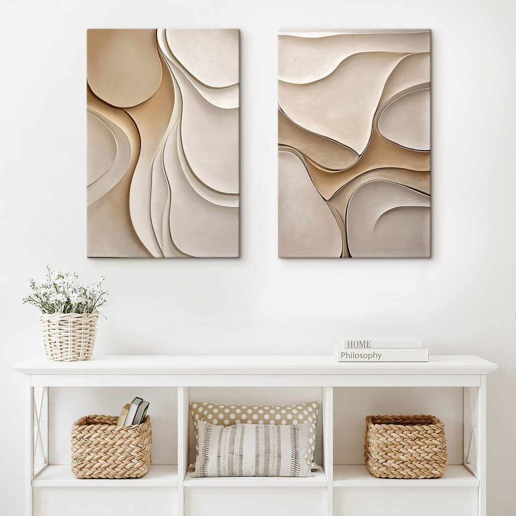 Vagues couleur sable dans un intérieur