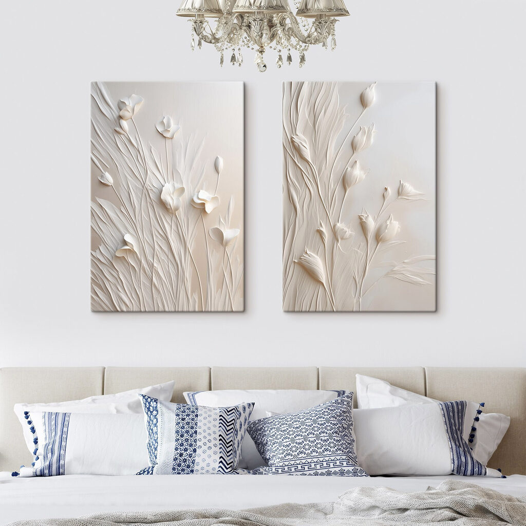 Prairie en blanc dans un intérieur