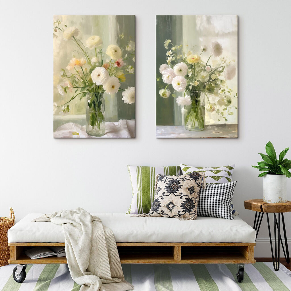 Bouquets à la fenêtre — intérieur 1
