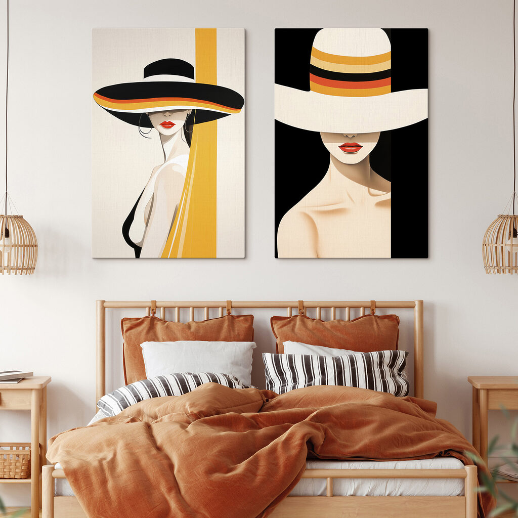 Chapeau et touche colorée — intérieur 1