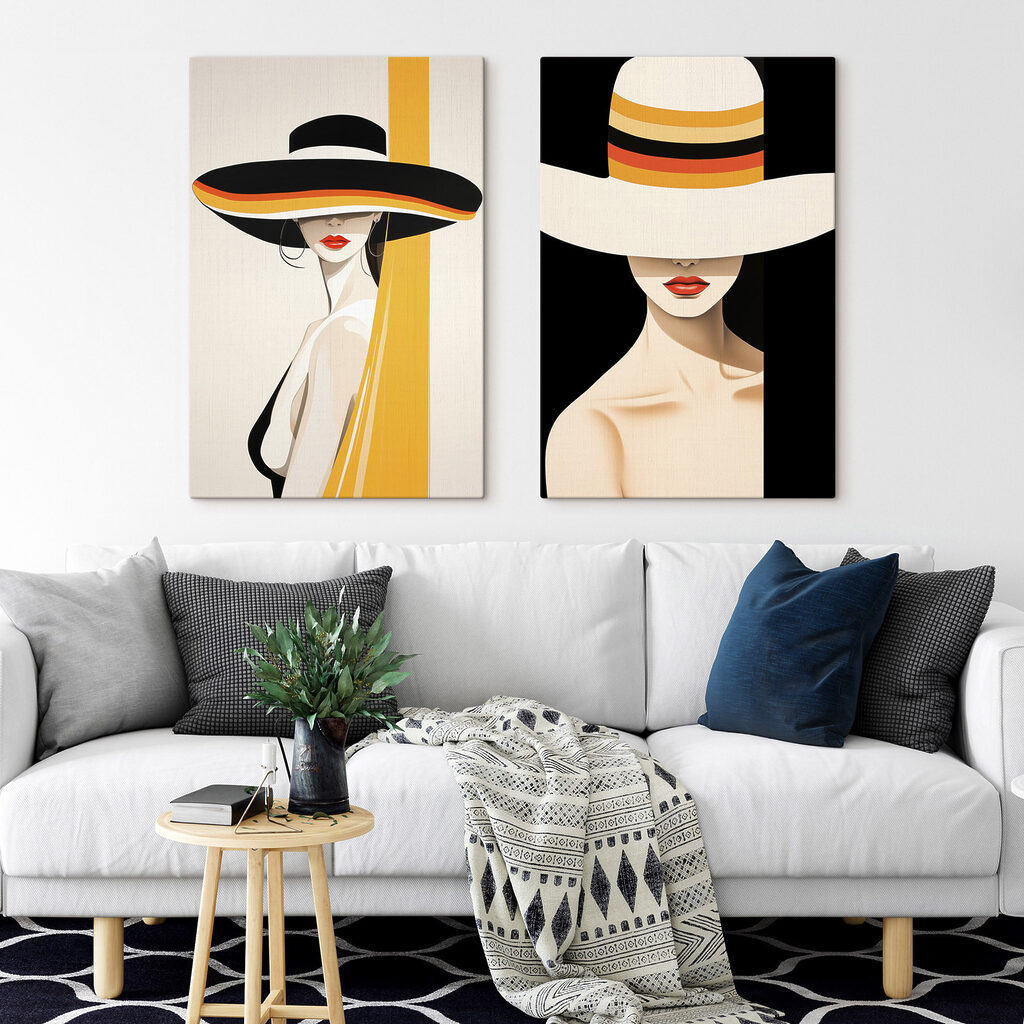 Chapeau et touche colorée — intérieur 2
