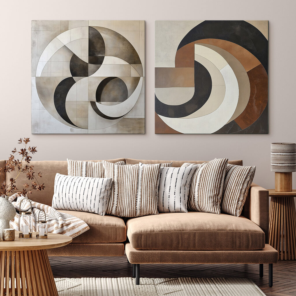 Ronde de cercles dans un intérieur