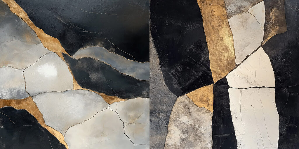 Fissures dorées — motif complet