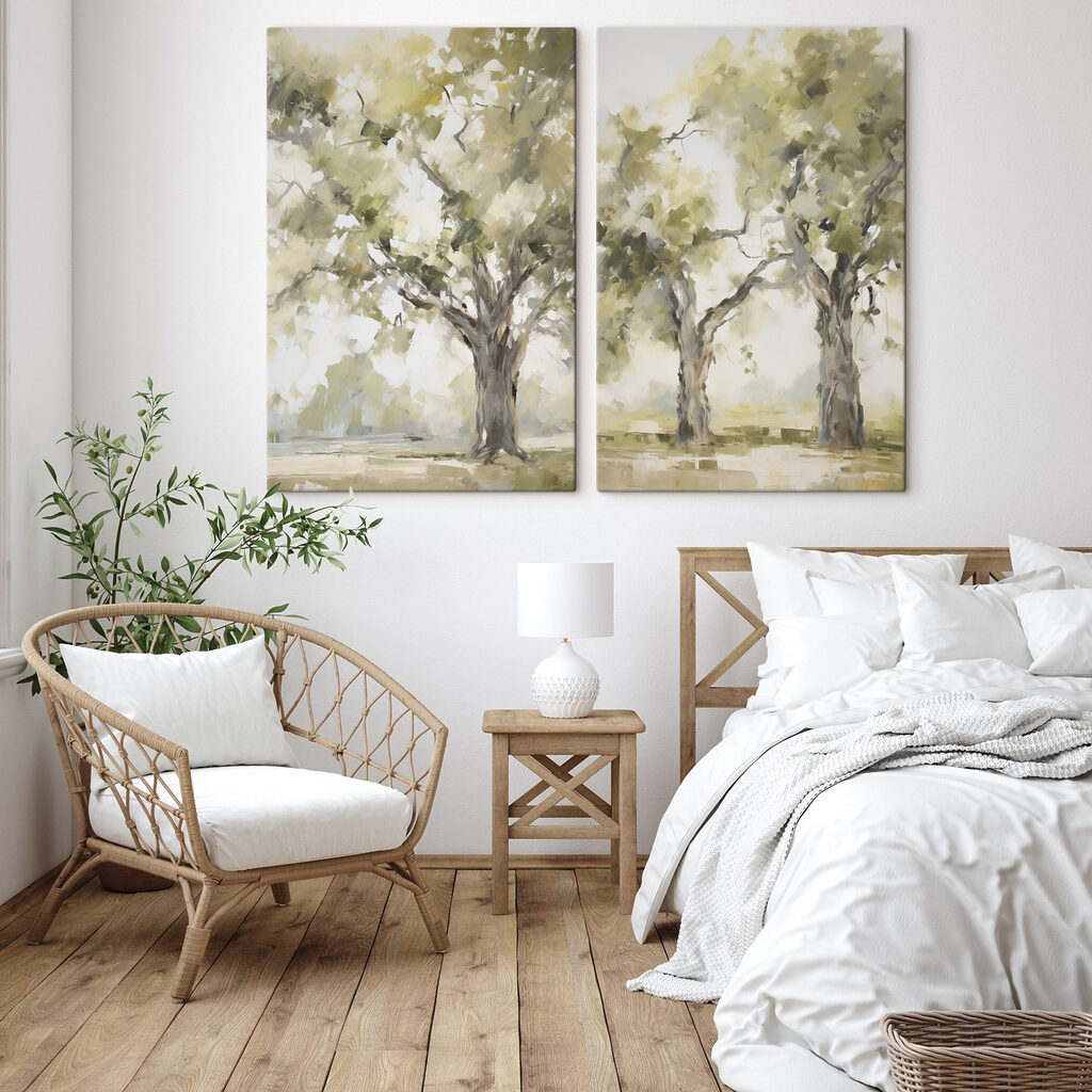 Lumière sous les arbres dans un intérieur