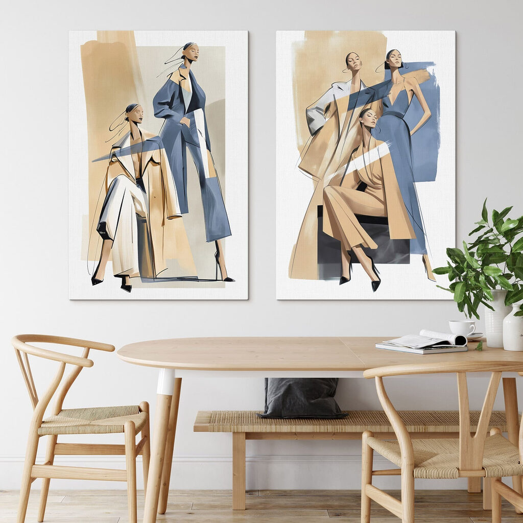 Croquis de mode dans un intérieur