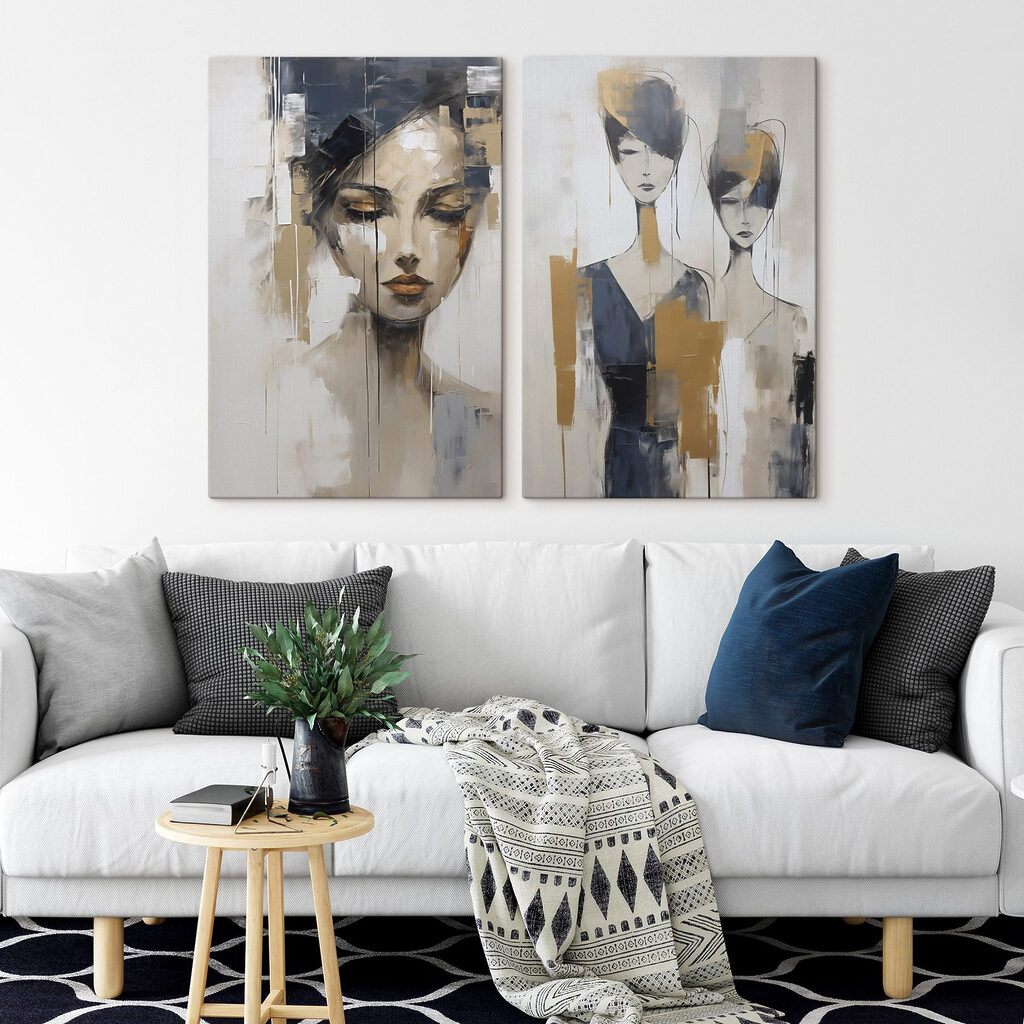 Portraits en bandes verticales — intérieur 2