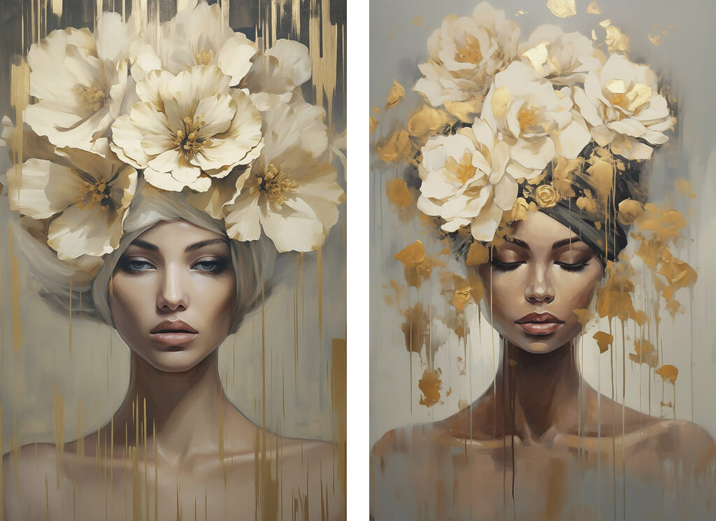 Couronnes de fleurs — motif complet