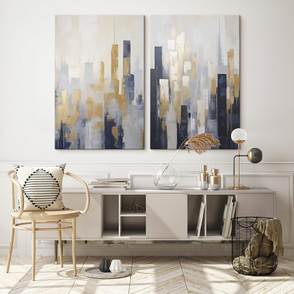 Ville tout en hauteur dans un intérieur