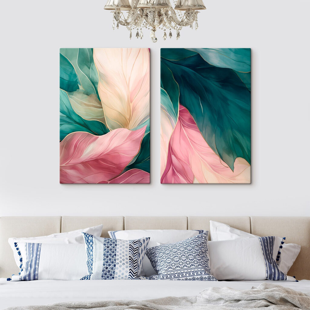 Feuilles en gros plan dans un intérieur