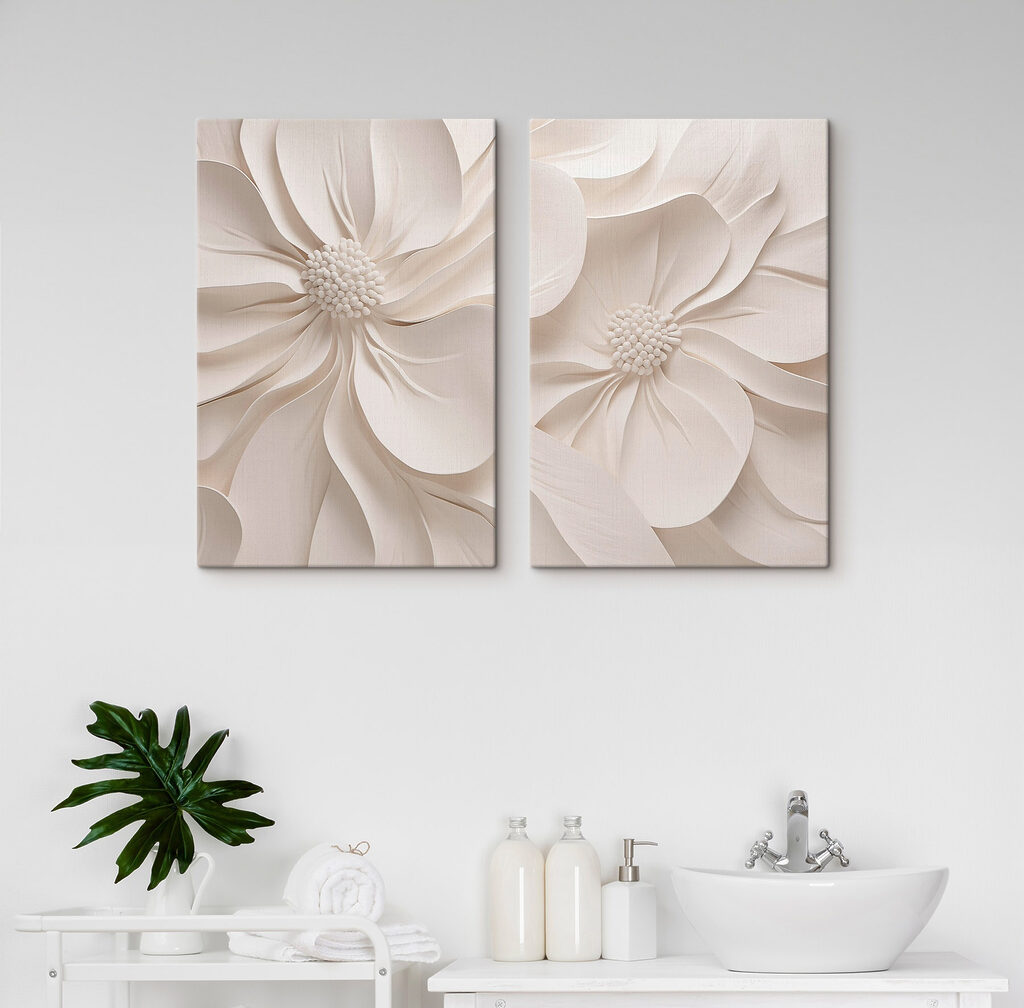 Grandes fleurs blanches — intérieur 1