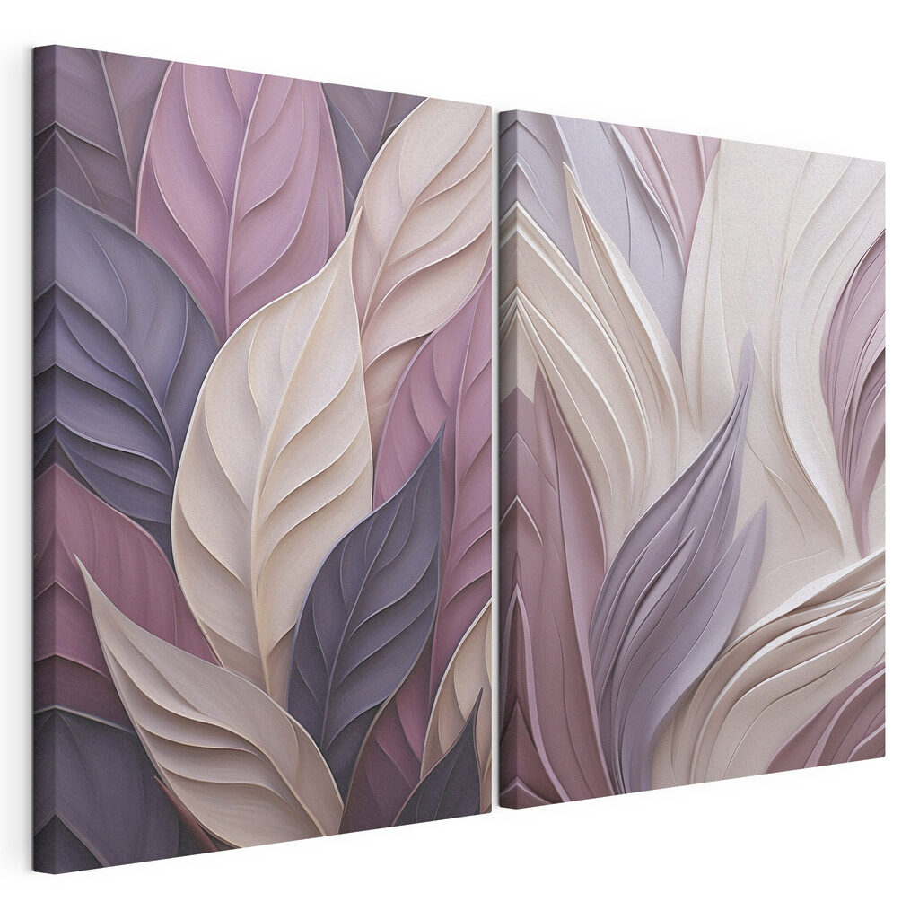 Feuilles aux plis lilas — vue du produit
