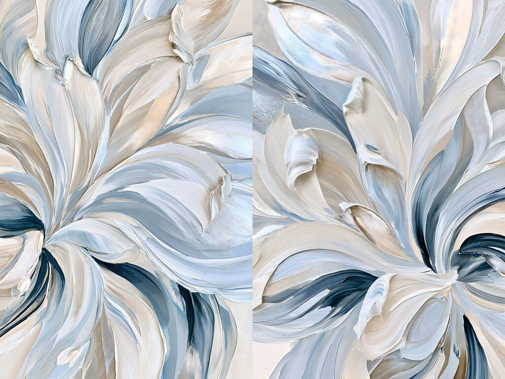 Tourbillon bleu tendre — motif complet